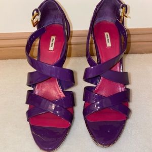 Miu Miu Purple Shiny Heels